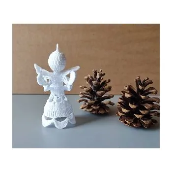 Vánoce Háčkovaná vánoční ozdoba - andílek 10 cm - č.2