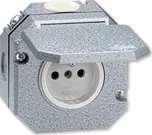 Garant zásuvka jednásobná na povrch s víčkem IP55 5518-2750 šedá ABB