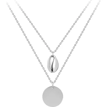 Náhrdelník Troli Dvojitý ocelový náhrdelník s přívěsky + 2 měsíce na vrácení zboží