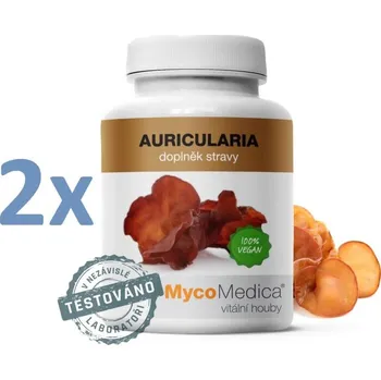 Náplast Mycomedica Auricularia 2 x 90 kapslí + Sada náplastí Hartmann Cosmos s polštářkem 5 kusů