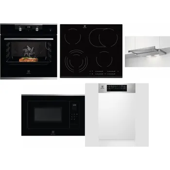 Set domácích spotřebičů ELECTROLUX KODEC75X2 + ELECTROLUX EHF6547FXK + ELECTROLUX LFP326S + ELECTROLUX LMS4253TMX + ELECTROLUX EEM43300IX