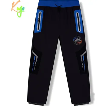 Chlapecké kalhoty Chlapecké softshellové kalhoty, zateplené - KUGO HK5621, tmavě šedá / modrý pas Barva: Šedá, Velikost: 122
