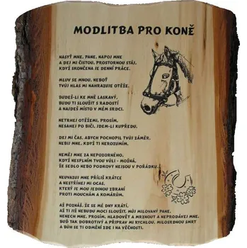 Krmivo pro koně Modlitba pro koně č.783 na desce s kůrou