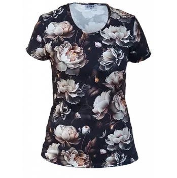 Dámské tričko Dámské tričko Bílé květy XL