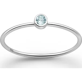Prsten Prstýnkárna Stříbrný prsten nebeský topaz VODNÁŘ, STŘELEC AG925≤0,6g Velikost prstenu: 5 (49)
