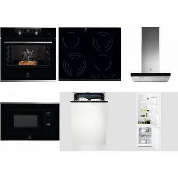 Set domácích spotřebičů ELECTROLUX KODEC75X2 + ELECTROLUX EHF6343FOK + ELECTROLUX LFT766X + ELECTROLUX LMS2203EMX + ELECTROLUX EEM23100L + ELECTROLUX LNT3LF18S