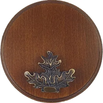 Podložka pod trofej č.314 - kaštan+ bronzový list velký