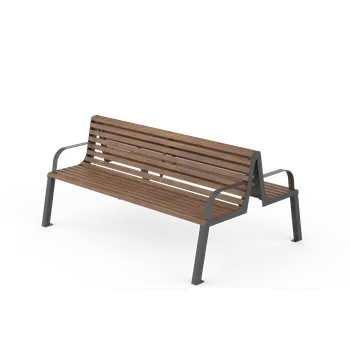 Zahradní lavice HTI VITA Lavička s opěradlem LVI293.01.a Materiál konstrukce: ocel, Povrchová úprava: komaxit dle RAL, Typ použitého obložení: ash