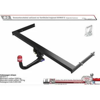 Tažné zařízení Tažné zařízení VOLKSWAGEN Arteon Shooting Brake 06/2020-> SV 5.003-350, SVC GROUP