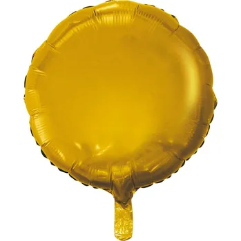 Balónek fóliový kulatý, zlatý, matný, 18 palců