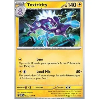 Sběratelská karetní hra Pokémon OBF 072/197 Toxtricity - Obsidian Flames Stav: Near Mint, Verze: HOLO