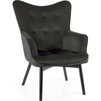 Křeslo Nábytek PEGAS s.r.o. Křeslo CARMEN VELVET, Černý Bluvel 18/Černý mat