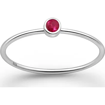 Prsten Prstýnkárna Stříbrný prsten s rubínem BERAN, LEV AG 925 ≤ 0,6 g Velikost prstenu: 5 (49)