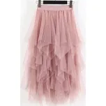 Asymetrická týlová sukně s vysokým pasem Barva: Růžová, Velikost: ONE SIZE