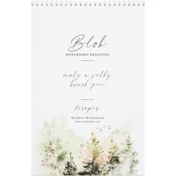Blok Blok moderního krasopisu Lesopis pro malý a velký brush pen
