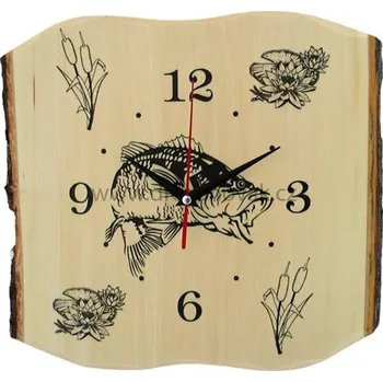 Hodiny Hodiny okoun - deska s kůrou