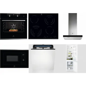 Set domácích spotřebičů ELECTROLUX KODEC75X2 + ELECTROLUX EHF6343FOK + ELECTROLUX LFT766X + ELECTROLUX LMS2203EMX + ELECTROLUX EES48200L + ELECTROLUX LNT3LF18S