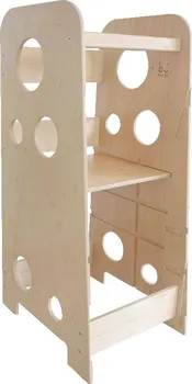 Dětská židle Elis Design Bublina Max 3v1 rostoucí učící věž 90 cm přírodní