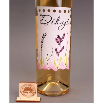 Víno Víno s etiketou - Děkuji víno: Chardonnay - polosuché