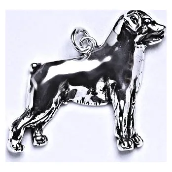 Přívěsek Stříbrný přívěsek rotvajler - P145 (Stříbrný přívěsek pes rotvajler)