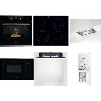 Set domácích spotřebičů ELECTROLUX KODEC75X2 + ELECTROLUX EHF6343FOK + ELECTROLUX LFG716X + ELECTROLUX LMS4253TMX + ELECTROLUX EES48200L + ELECTROLUX ENT6TF18S