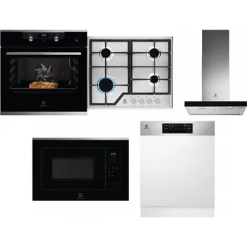 Set domácích spotřebičů ELECTROLUX KODEC75X2 + ELECTROLUX KGS6426SX + ELECTROLUX LFT766X + ELECTROLUX LMS4253TMX + ELECTROLUX EEM48300IX