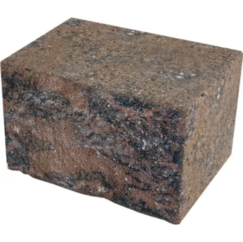 Zahradní obrubník DITON Tvárnice Muráno 21/25 koncový 3/4 kámen 360x250x210 mm cihlovo-černá