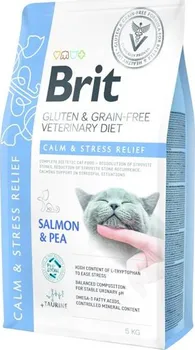 Krmivo pro kočku Brit Veterinary Diet Cat GF Calm&Stress Relief Salmon&Pea 5 kg