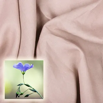 Přírodní lněná látka Oskar, Starorůžová, 265 gr/m2