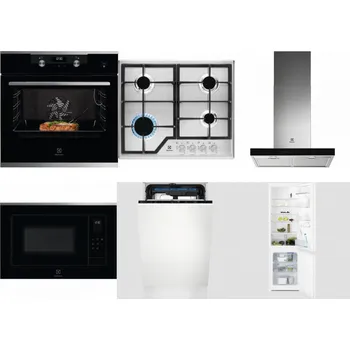 Set domácích spotřebičů ELECTROLUX KODEC75X2 + ELECTROLUX KGS6426SX + ELECTROLUX LFT766X + ELECTROLUX LMS4253TMX + ELECTROLUX EEM23100L + ELECTROLUX LNT3LF18S