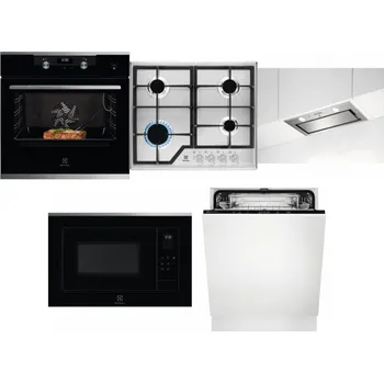 Set domácích spotřebičů ELECTROLUX KODEC75X2 + ELECTROLUX KGS6426SX + ELECTROLUX LFG716X + ELECTROLUX LMS4253TMX + ELECTROLUX EEA27200L