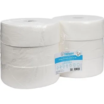 Toaletní papír Toaletní papír jumbo 27 cm Hygotrendy, 27 cm/9,5 cm, 2 vrstvy, bílý, 1 x 6 rolí 341.HT211266
