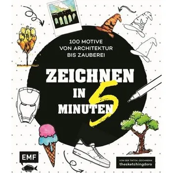 Encyklopedie Zeichnen in 5 Minuten - 100 Motive von Architektur bis Zauberei - Hübner, Dorothee