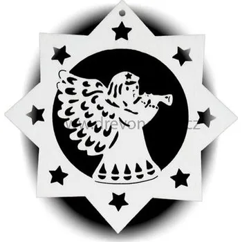 Vánoční ozdoba DřevoNovák vánoční ozdoba HVĚZDA s obrázkem č.1501