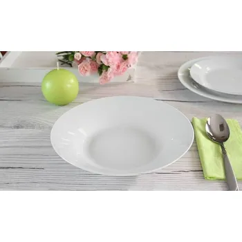 Talíř Talíř d23cm hluboký (500ml), bílý porcelán
