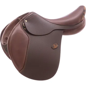 Jezdecké sedlo ACAVALLO Sedlo skokové Veneziano Acavallo, latexové polštáře, tmavě hnědé Velikost posedlí: 18", Šířka komory: nastavitelná