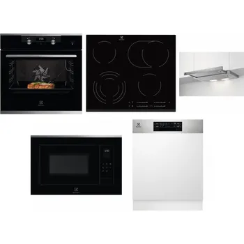 Set domácích spotřebičů ELECTROLUX KODEC75X2 + ELECTROLUX EHF6547FXK + ELECTROLUX LFP326S + ELECTROLUX LMS4253TMX + ELECTROLUX EEM48300IX