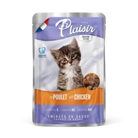 Plaisir Cat Kitten kapsička kuřecí v omáčce 100 g