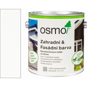 Barva na dřevo OSMO Color Zahradní a fasádní barva 2,5 l 7500 dopravní bílá