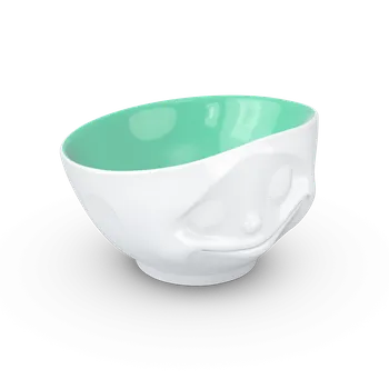 Porcelánová miska Tassen 58products | Šťastná, tyrkysová uvnitř
