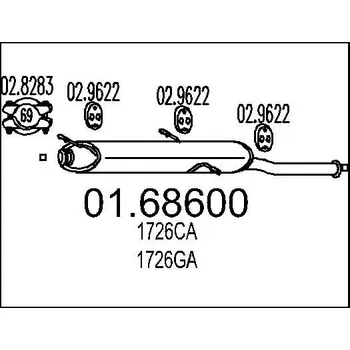 Auto-moto Zadní tlumič výfuku MTS 01.68600