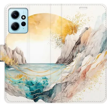 Pouzdro na mobilní telefon Flipové pouzdro iSaprio - Winter in the Mountains - Xiaomi Redmi Note 12 5G