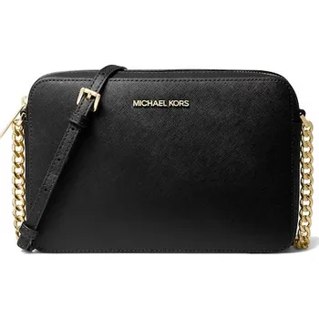 Michael Kors Jet Set Large Saffiano Leather Crossbody Black