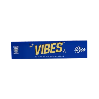 Rýžové papírky Vibes King Size Slim, 33ks v balení (Rýžové pomalu hořící papírky Vibes King Size Slim, 33ks v balení.)