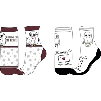 DÍVČÍ PONOŽKY HARRY POTTER SOVA HEDVIKA SADA 2 KS Velikost: 23-26