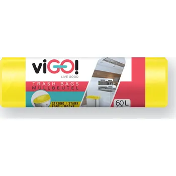 Pytle na odpadky viGO Pytle na odpad žluté 60 l 10 ks