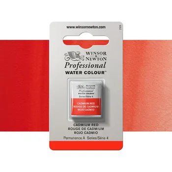 Vodová barva Akvarelová barva Winsor & Newton Professional, půlpánvička - Cadmium Red