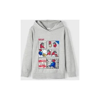 Dámská mikina NAME IT Mikina 13221796 Šedá Regular Fit 116