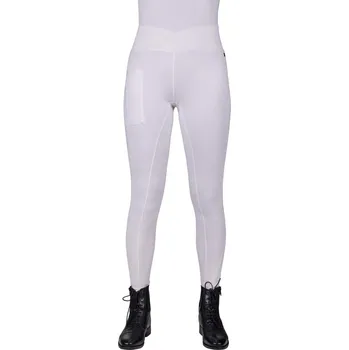 Jezdecké kalhoty QHP Legíny Raquel QHP, s gripem, zimní, dámské, bílé 40