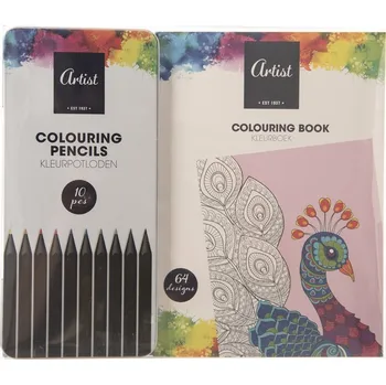 omalovánky Kreativní sada omalovánky + pastelky 10 ks